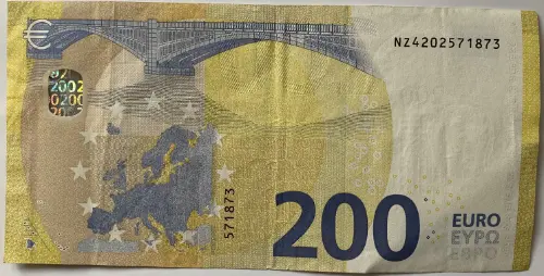 European 200 Euro Banknote Front Issued 2019 Accepted For Exchange