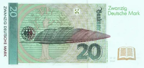 German 20 Deutsche Mark Banknote Front Issued 1991 Accepted For Exchange