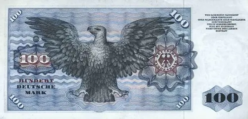 German 100 Deutsche Mark Banknote Front Issued 1960 Accepted For Exchange