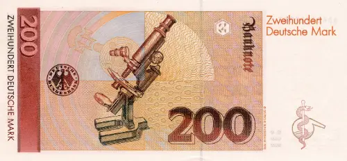 German 200 Deutsche Mark Banknote Front Issued 1989 Accepted For Exchange