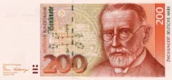 German 200 Deutsche Mark Banknote Front Issued 1989 Accepted For Exchange