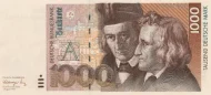 German 1000 Deutsche Mark Banknote Front Issued 1991 Accepted For Exchange