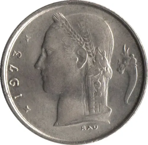 1 Belgian Franc Coin (Ceres) issued 1950 front accepted for exchange