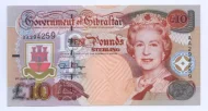 Gibraltar 10 Pound Banknote Front Issued 1995 Accepted For Exchange