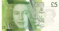 Gibraltar 5 Pound Banknote Front Issued 2011 Accepted For Exchange
