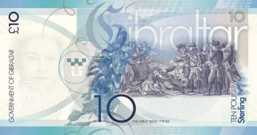Gibraltar 10 Pound Banknote Front Issued 2010 Accepted For Exchange