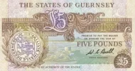 Guernsey 5 Pound Banknote Front Issued 1980 Accepted For Exchange