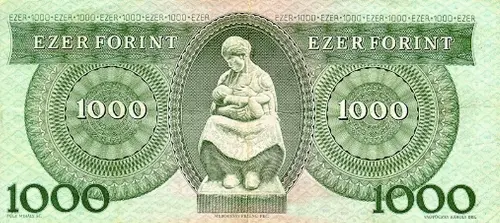 Hungarian 1000 Forint Banknote Front Issued 1983 Accepted For Exchange