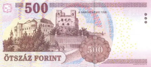 Hungarian 500 Forint Banknote Front Issued 2013 Accepted For Exchange