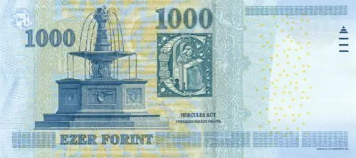 Hungarian 1000 Forint Banknote Front Issued 2017 Accepted For Exchange