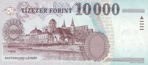 Hungarian 10000 Forint Banknote Front Issued 2014 Accepted For Exchange
