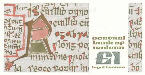 Irish 1 Pound Banknote Front Issued 1985 Accepted For Exchange