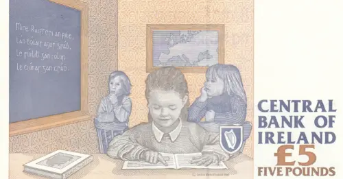 Irish 5 Pound Banknote Front Issued 1995 Accepted For Exchange