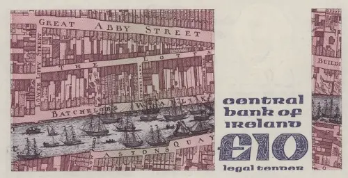 Irish 10 Pound Banknote Front Issued 1992 Accepted For Exchange