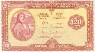 Irish 20 Pound Banknote Front Issued 1976 Accepted For Exchange