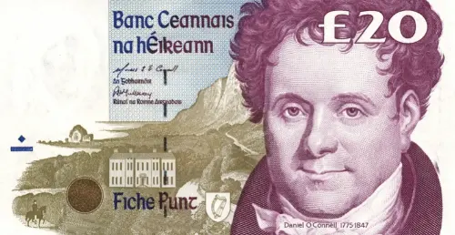 Irish 20 Pound Banknote Front Issued 1998 Accepted For Exchange
