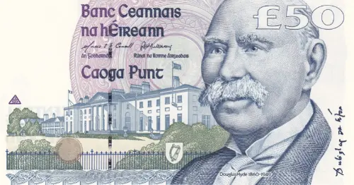 Irish 50 Pound Banknote Front Issued 1996 Accepted For Exchange
