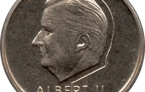 20 Belgian Francs coin (Albert II) issued 1994 Front accepted for exchange