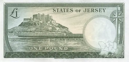 Jersey 1 Pound Banknote Front Issued 1963 Accepted For Exchange