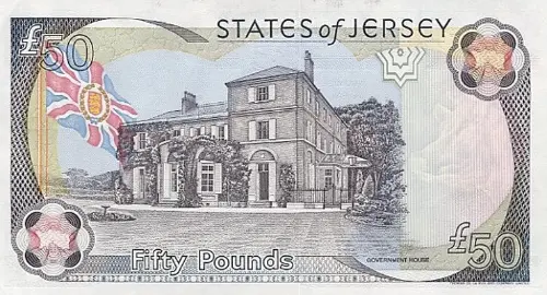 Jersey 5 Pound Banknote Front Issued 1989 Accepted For Exchange