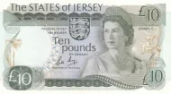 Jersey 10 Pound Banknote Front Issued 1976 Accepted For Exchange