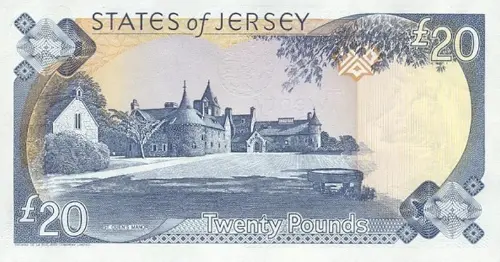 Jersey 20 Pound Banknote Front Issued 1993 Accepted For Exchange