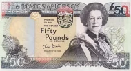 Jersey 50 Pound Banknote Front Issued 1989 Accepted For Exchange