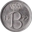25 Centimes coin Belgium (B) front issued 1964 accepted for exchange