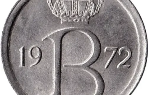 25 Centimes coin Belgium (B) front issued 1964 accepted for exchange