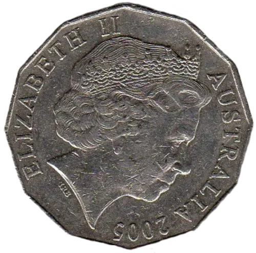 Australian 50 Cent Coin Obverse