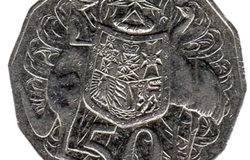 Australian 50 Cent Coin Obverse
