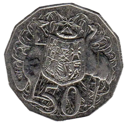 Australian 50 Cent Coin Obverse