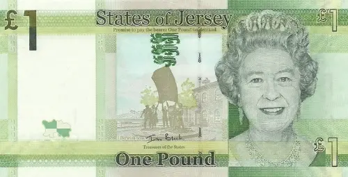 Jersey 1 Pound Banknote Front Issued 2010 Accepted For Exchange