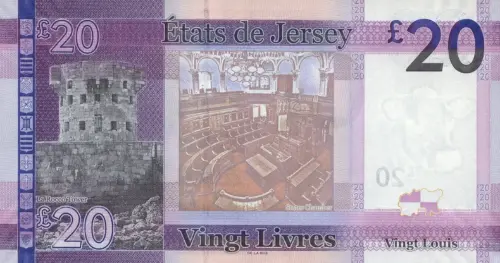 Jersey 20 Pound Banknote Front Issued 2010 Accepted For Exchange