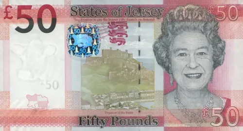 Jersey 50 Pound Banknote Front Issued 2010 Accepted For Exchange