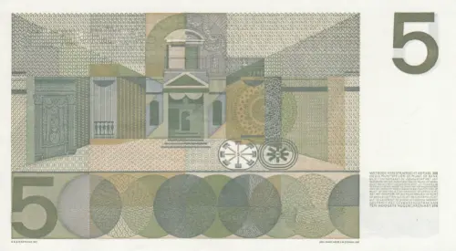 Dutch 5 Guilder Banknote Front Issued 1966 Accepted For Exchange