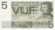 Dutch 5 Guilder Banknote Front Issued 1966 Accepted For Exchange