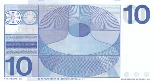 Dutch 10 Guilder Banknote Front Issued 1971 Accepted For Exchange