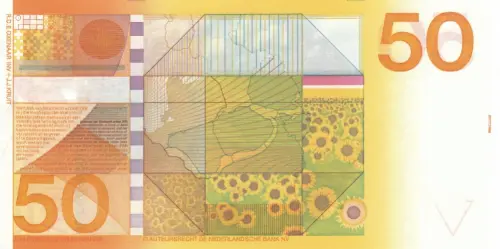 Dutch 50 Guilder Banknote Front Issued 1982 Accepted For Exchange