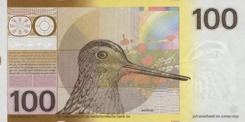 Dutch 100 Guilder Banknote Front Issued 1981 Accepted For Exchange