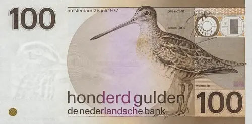 Dutch 100 Guilder Banknote Front Issued 1981 Accepted For Exchange