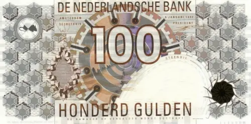 Dutch 100 Guilder Banknote Front Issued 1993 Accepted For Exchange
