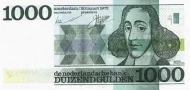 Dutch 1000 Guilder Banknote Front Issued 1973 Accepted For Exchange