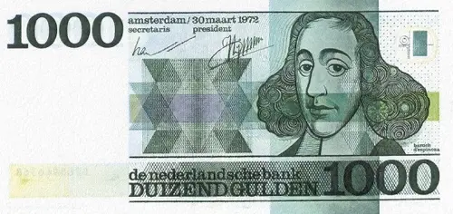 Dutch 1000 Guilder Banknote Front Issued 1973 Accepted For Exchange