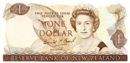 New Zealand 1 Dollar Banknote Front Issued 1981 Accepted For Exchange
