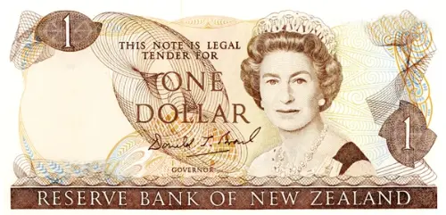 New Zealand 1 Dollar Banknote Front Issued 1981 Accepted For Exchange