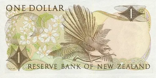 New Zealand 1 Dollar Banknote Front Issued 1977 Accepted for Exchange