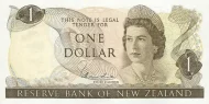 New Zealand 1 Dollar Banknote Front Issued 1977 Accepted for Exchange