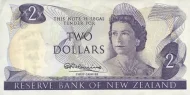 New Zealand 2 Dollar Banknote Front Issued 1967 Accepted For Exchange