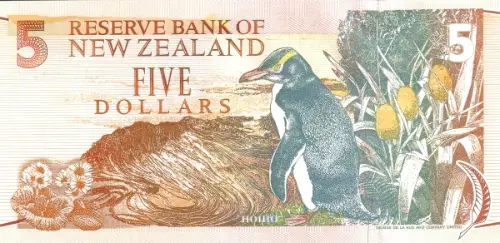 New Zealand 5 Dollar Banknote Front Issued 1992 Accepted For Exchange